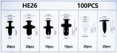 Kraft&Dele Plastové spojovací kolíky a příchytky na čalounění 100 ks KD10498