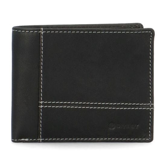 Diviley Pánská kožená peněženka na šířku Diviley Greg, černá