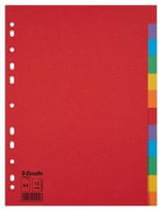 Esselte Rejstříky "Economy", mix barev, karton, A4, 12 dílů 100202