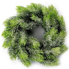 MojeParty Umělý vánoční věnec zasněžený 25 cm zelená 1 ks
