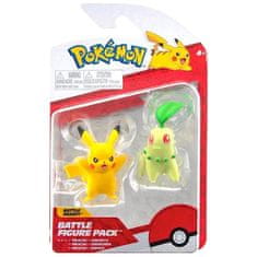 Jazwares Pokémon figurky Pikachu a Chikorita 5 cm