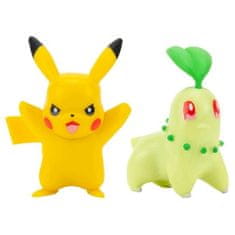 Jazwares Pokémon figurky Pikachu a Chikorita 5 cm