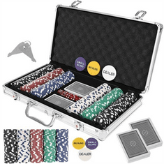 sapro Poker sada 300 žetonů v HQ kufru ISO 9554