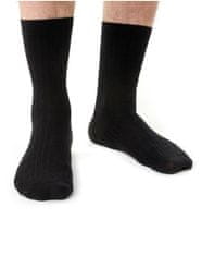 STEVEN 130 černé pánské ponožky Merino vlna Barva: černá, Velikost: 44-46