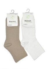 STEVEN 125 bílé dámské ponožky bambus Barva: bílá, Velikost: 35-37