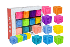 INTEREST Měkké senzorické hrací kostky 12 kusů.