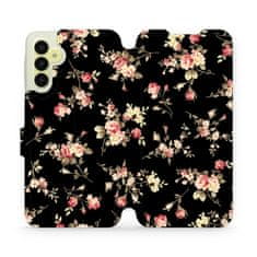 Mobiwear Flip pouzdro na mobil Samsung Galaxy A15 / A15 5G - VD02S Květy na černé