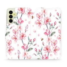 Mobiwear Flip pouzdro na mobil Samsung Galaxy A15 / A15 5G - M124S Růžové květy
