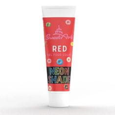 Caketools NEON Shade - Neonová gelová barva Red - červená 30g