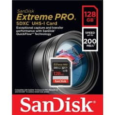 SanDisk Paměťová karta SDXC Extreme Pro 128GB UHS-I U3 (200R/ 90W)
