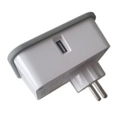 iGET Chytrá zásuvka Power 2 USB HOME - Wi-Fi, 2x USB a měřením spotřeby - bílá