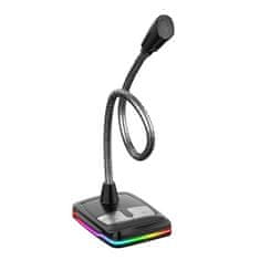 Platinet Mikrofon VARR GAMING RGB USB - černý
