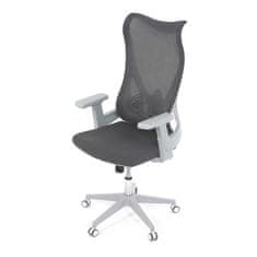 Autronic Kancelářská židle Židle kancelářská, šedý MESH, bílý plast, plastový kříž (KA-S248 GREY)