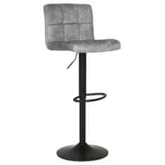 Autronic Barová židle Židle barová, šedá sametová látka, černá podnož (AUB-827 GREY4)
