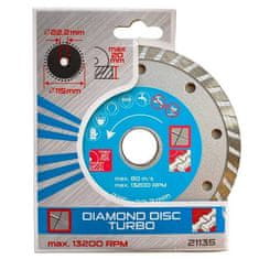 Diamant Kotouč diamantový turbo Ø 115 x 22.2 mm, DIAMANT