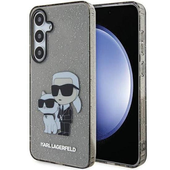 Karl Lagerfeld Originální kryt KARL LAGERFELD hardcase Glitter Karl&Choupette KLHCS24MHNKCTGK pro Samsung Galaxy S24 Plus , barva černá