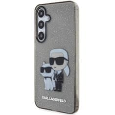 Karl Lagerfeld Originální pouzdro hardcase Glitter Karl&amp;Choupette KLHCS24MHNKCTGK pro Samsung Galaxy S24 Plus black