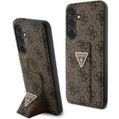 Guess Originální kryt GUESS - hardcase Grip Stand 4G Triangle Strass GUHCS24SPGS4TDW pro Samsung Galaxy S24 Brown