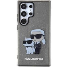 Karl Lagerfeld Originální pouzdro hardcase Glitter Karl&amp;Choupette KLHCS24LHNKCTGK pro Samsung Galaxy S24 Ultra black
