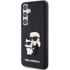 Karl Lagerfeld Originální pouzdro hardcase 3D Rubber Karl&amp;Choupette KLHCS24S3DRKCNK pro Samsung Galaxy S24 Plus černé