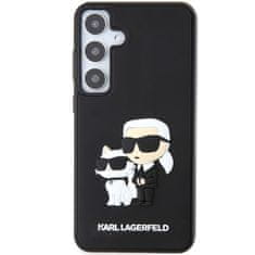 Karl Lagerfeld Originální pouzdro hardcase 3D Rubber Karl&amp;Choupette KLHCS24M3DRKCNK pro Samsung Galaxy S24 Plus černé