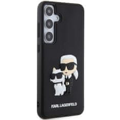 Karl Lagerfeld Originální kryt KARL LAGERFELD hardcase 3D Rubber Karl&Choupette KLHCS24M3DRKCNK pro Samsung Galaxy S24 Plus , barva černá