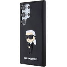 Karl Lagerfeld Originální kryt KARL LAGERFELD hardcase 3D Rubber Ikonik KLHCS24L3DRKINK pro Samsung Galaxy S24 Ultra , barva černá