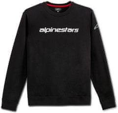 Alpinestars mikina LINEAR CREW Fleece černo-bílá XL