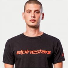Alpinestars triko LINEAR WORDMARK černo-červené XL