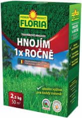 AGRO CS Agro FLORIA Trávníkové hnojivo HNOJÍM 1x ROČNĚ 2,5 kg