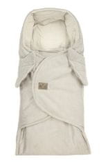 Mamitati Zavinovací deka, fusak s kapucí Little Elite, 100 x 115 cm, Andělská křídla - šedá