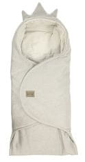 Mamitati Zavinovací deka, fusak s kapucí Little Elite, 100 x 115 cm, Kralovská koruna - šedá