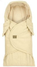 Mamitati Zavinovací deka, fusak s kapucí Little Elite, 100 x 115 cm, Andělská křídla - béžová