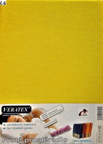 Veratex Veratex Froté prostěradlo postýlka 70x140 cm (č. 6-stř.žlutá)