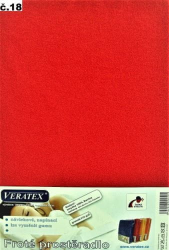 Veratex Veratex Froté prostěradlo postýlka 70x140 cm (č.18-červená)