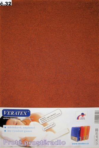 Veratex Veratex Froté prostěradlo postýlka 70x140 cm (č.32 skořicová)