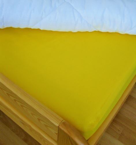 Veratex Veratex Bavlněné prostěradlo s gumou 90x200 cm do výšky matrace 15 cm (žlutá)