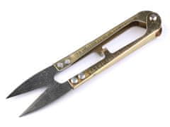 Nůžky cvakačky délka 10 cm celokovové - zlatá sv.