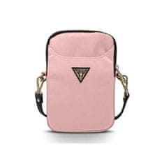 Guess Nylonová kabelka Guess s trojúhelníkovým logem - růžová