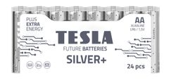 TESLA Alkalické baterie SILVER+ - 1,5V, LR6, typ AA, 24 ks