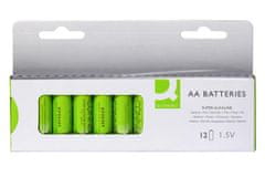 Q-Connect Alkalické baterie - 1,5V, LR6, typ AA, 12 ks