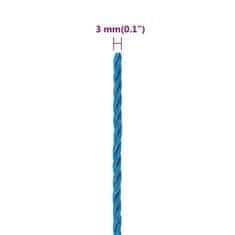 Greatstore Pracovní lano modré 3 mm 50 m polypropylen