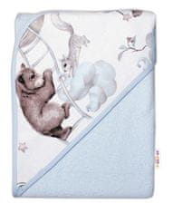 Baby Nellys 6-ti dílná výhod. sada s dárkem pro miminko, 120x90 Zvířátka na mráčku, modrá