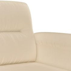 Petromila 2dílná sedací souprava s poduškami krémová mikrovlákno