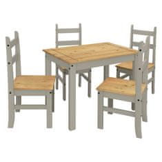 IDEA nábytek idea stůl + 4 židle corona 3 vosk/šedá