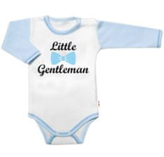 Baby Nellys Vtipné body pro miminko, Little Gentleman, dlouhý rukáv, kluk, vel. 56