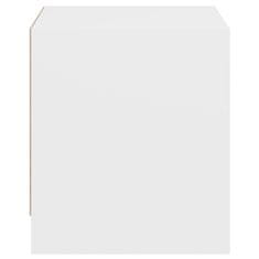 Vidaxl Noční stolek se skleněnými dvířky bílý 35 x 37 x 42 cm