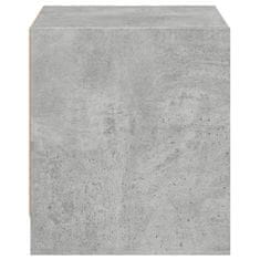 Vidaxl Noční stolek se skleněnými dvířky betonově šedý 35x37x42 cm