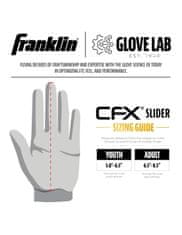 FRANKLIN Baseballový chránič rukou (slajdovací rukavice) FRANKLIN (LT/RT) - ČERVENÝ
