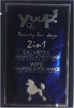 YUUP! Vlhčený ubrousek 2v1 se šamponem a vůní Yuup (1ks)